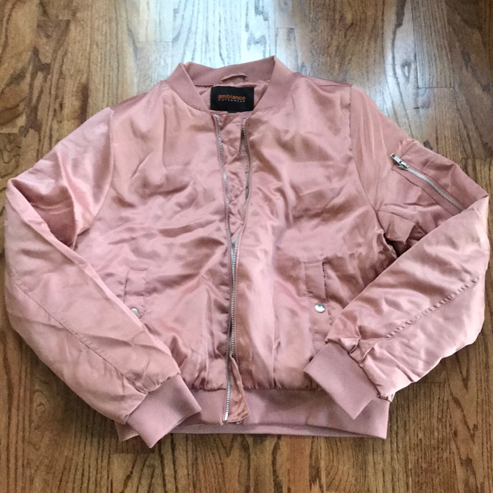 Pink puffer coat